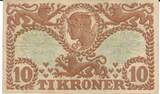 Dänemark 10 Kroner 1942 Banknote Geldschein III-, gefalten
