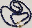 Armband Collier 2 teiliges Set Lapislazuli Damenarmband Kette 585er Gold 14 Karat getragen, mit Gebrauchsspuren