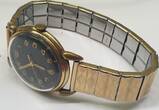 Herrenarmbanduhr vintage aus den 1960-1970 er Jahr Armbanduhr OR Uhr Handaufzug Armbanduhr Flexiarmband getragen, mit Gebrauchsspuren