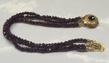 Goldschmuck Granatschmuck Granat 14K 585er Gold Verschluß Granatarmband Goldarmband Armband getragen mit normalen Gebrauchsspuren