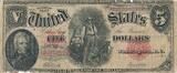 USA - Vereinigte Staaten v. Amerika $ 5 Dollars 1918 Ben Harrison ; Wisconsen III