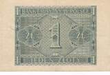 Deutschland Drittes Reich Polen 1 Zloty Zlotych 1941 Serie: AA, Emissionsbanknote III , gelocht