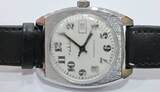 Deutschland BRD DDR Handaufzug, Herrenarmbanduhr vintage um 1970 RUHLA, Armbanduhr Herren Uhr Antimagnetic mit starken Gebrauchsspuren