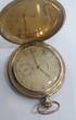 Antike Taschenuhr Favor Uhr, Handaufzug, mit org Uhrenbehälter , Gold Double AM mit starken Gebrauchsspuren, Funktionsfähig
