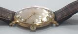 Herrenarmbanduhr Handaufzug vintage Zentra Uhr, Handaufzug Armbanduhr 14K, 585er Gold mit normalen Gebrauchsspuren, Funktionsfähig
