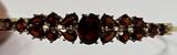 Goldschmuck Gelbgold vintage 333er 8Kt Armreif Granat Granatarmreif Granatschmuck mit normalen Gebrauchsspuren.