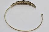 Goldschmuck Gelbgold vintage 333er 8Kt Armreif Granat Granatarmreif Granatschmuck mit normalen Gebrauchsspuren.