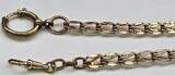 Uhrenkette Kette Double Taschenuhr Antike Golddouble Taschenuhrenkette AxD, A.M. Charnier Gold, L: 27,5 cm mit normalen Gebrauchsspuren.