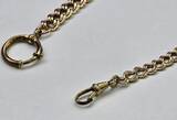 Uhrenkette Kette Double Taschenuhr Antike Golddouble Taschenuhrenkette A*D, L: 37,0 cm mit normalen Gebrauchsspuren.
