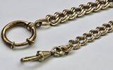 Uhrenkette Kette Double Taschenuhr Antike Golddouble Taschenuhrenkette A*D, L: 37,0 cm mit normalen Gebrauchsspuren.