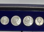 Russland Sowjetunion UDSSR CCCP 2x 5 und 2x 10 Rubel Gedenkmünzen Olympiade Moskau 1980, 4x Silbermünzen vz , in org Schatulle