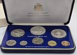 Barbados KMS 1976 Offizieller Kursmünzensatz, 8 Münzen, Coin Proof Set, Franklin Mint, Prägefrisch, im Etui mit Zertifikat