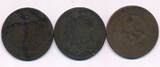 Frankreich 3x 10 Centimes 1855 BB, 1861 A , 1869 N 3x Münzen Lot, Napoleon III. 1852-1870. s-ss