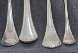 Silberbesteck Auerhahn Besteck ☾♛ 800 Silber, Rose de Fayence, Menübesteck, 4 Teile 4 Person neuwertig, org. Verpackung