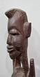 Afrika Mali Alte Holzfigur, massiv Afrikanische Stammeskunst, mahagoni Holz Fulani Mann mit normalen Gebrauchsspuren