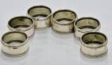 6x Serviertenringe 800 er Silber guter Zustand
