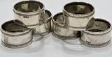 6x Serviertenringe 800 er Silber guter Zustand