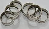 6x Serviertenringe 800 er Silber guter Zustand