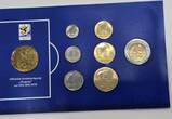 Uruguay KMS Kursmünzensatz Sonderprägung zur Fußball Weltmeisterschaft WM 2010 in Blister stempelglanz
