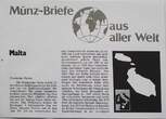 Malta 10 Cents 1972 Münze und Briefmarke Numisbrief Prägefrisch