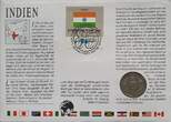 Indien 20 Paise 1983 Münze und Briefmarke Numisbrief Prägefrisch