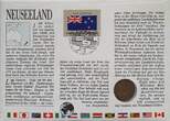 Neuseeland 10 Cents 1985 Münze und Briefmarke Numisbrief Prägefrisch