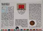 Marokko 10 Santimat 1974 Münze und Briefmarke Numisbrief Prägefrisch