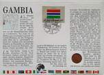 Gambia 1 Butut 1974 Münze und Briefmarke Numisbrief Prägefrisch