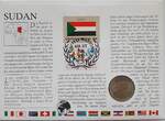 Sudan 1 Pfund 1989 Münze und Briefmarke Numisbrief Prägefrisch
