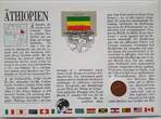 Äthiopien 5 Santeem 1989 Münze und Briefmarke Numisbrief Prägefrisch