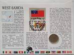 Samoa 5 Sene 1987 Münze und Briefmarke Numisbrief Prägefrisch