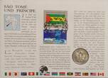 Sao Tome und Principee 10 Dobras 1990 Münze und Briefmarke Numisbrief Prägefrisch