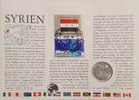 Syrien 1 Pfund 1991 Münze und Briefmarke Numisbrief Prägefrisch