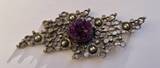 Antiker Silberanhänger mit Amethyst 835er Silber Silberschmuck gut