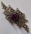 Antiker Silberanhänger mit Amethyst 835er Silber Silberschmuck gut