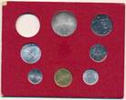 Vatikan Italien KMS Kursmünzensatz 1968 Papst PAUL VI, 7x Münzen, 1 Silbermünze 835er Silber vz
