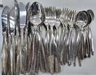 Besteck WMF Hannover 5800 geriffelt 12 Personen 90er Silber Auflage 63 Teile guter Zustand. Kein Abrieb