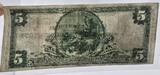 USA - Vereinigte Staaten v. Amerika $ 5 Dollars 1902 The Chatham & Phenix Nationalbank, New York III-, kleine Einrisse