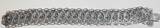 Silberschmuck 835er Silber Goldette Silber Armband mit Verbundenen Kreisen, Silber Clip Armband getragen und befindet sich in einem guten Zustand