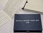 Malta Münzen Set 1986 7 Münzen Proof, 1 Cent-1 Lire Royal Mint, Proofset Prägefrisch, in org. Schatulle, OVP
