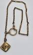 Antike Taschenuhrenkette Kette für Taschenuhr Double AM. Double SP. Uhrenkette mit normalen Gebrauchsspuren