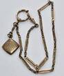 Antike Taschenuhrenkette Kette für Taschenuhr Double AM. Double SP. Uhrenkette mit normalen Gebrauchsspuren