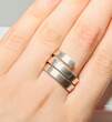 Silberschmuck 925er Silber Zweifachspiralring aus Silber, Silberring getragen und befindet sich in einem guten Zustand