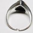 Silberschmuck 835er Silber Teardrop Verstellbarer Silberring getragen und befindet sich in einem guten Zustand