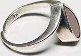 Silberschmuck 835er Silber Teardrop Verstellbarer Silberring getragen und befindet sich in einem guten Zustand