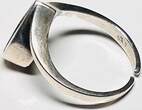 Silberschmuck 835er Silber Teardrop Verstellbarer Silberring getragen und befindet sich in einem guten Zustand