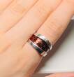 Silberschmuck 925er Silber Antiker Stil Silberring getragen und stark gebraucht
