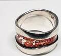 Silberschmuck 925er Silber Antiker Stil Silberring getragen und stark gebraucht