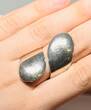 Silberschmuck 925er Silber Gebogener Silberring getragen und befindet sich in einem guten Zustand