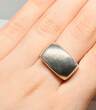 Silberschmuck 925er Silber Sterling Silver Dome Ring, Silberring getragen und befindet sich in einem guten Zustand